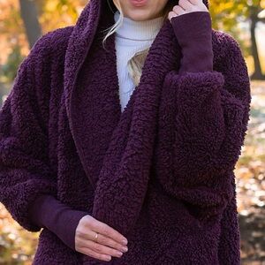 Nordic Beach Women's Purple Sherpa Jacket